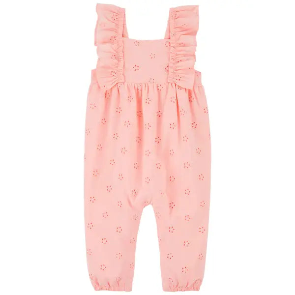 Infant Girls Floral Flutter Jumpsuit