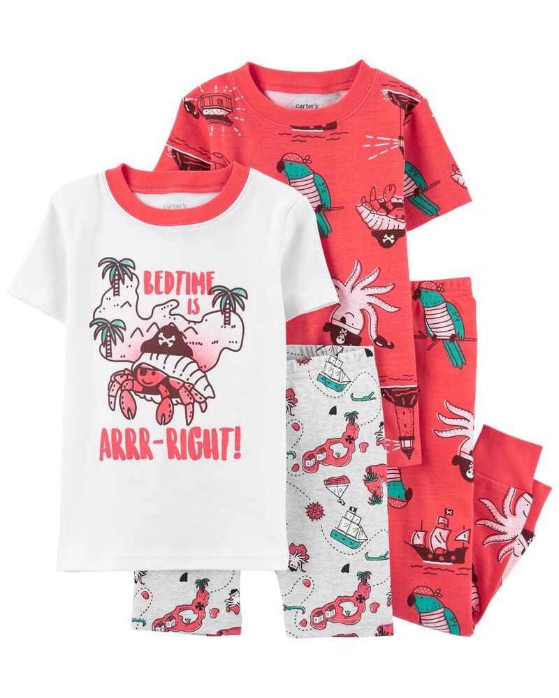 4-PIECE PIRATE 100% SNUG FIT COTTON/POLY PJS