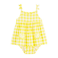 Baby Girls' Lemon Gingham Sunsuit