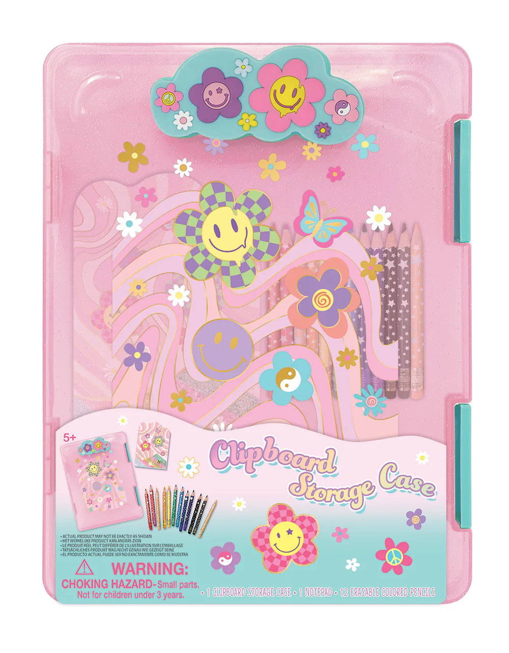 Clipboard Storage Case, Groovy Flower