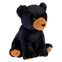 Earthkins Mini Black Bear Stuffed Animal - 8"