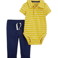 Stripe 2-Piece Set - Yellow