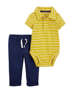 Stripe 2-Piece Set - Yellow