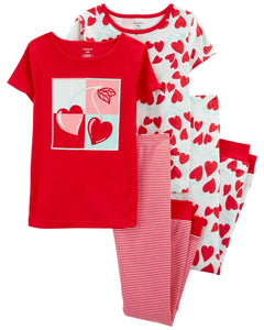 4-Piece Cherry 100% Snug Fit Cotton PJs