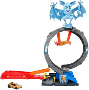 Hot Wheels City Toy Car Track Set, Bat Loop Attack