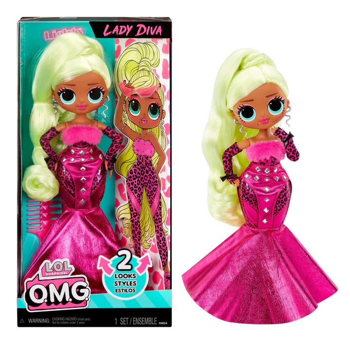 LOL Surprise OMG Lady Diva Fashion Doll with Multiple Surprises