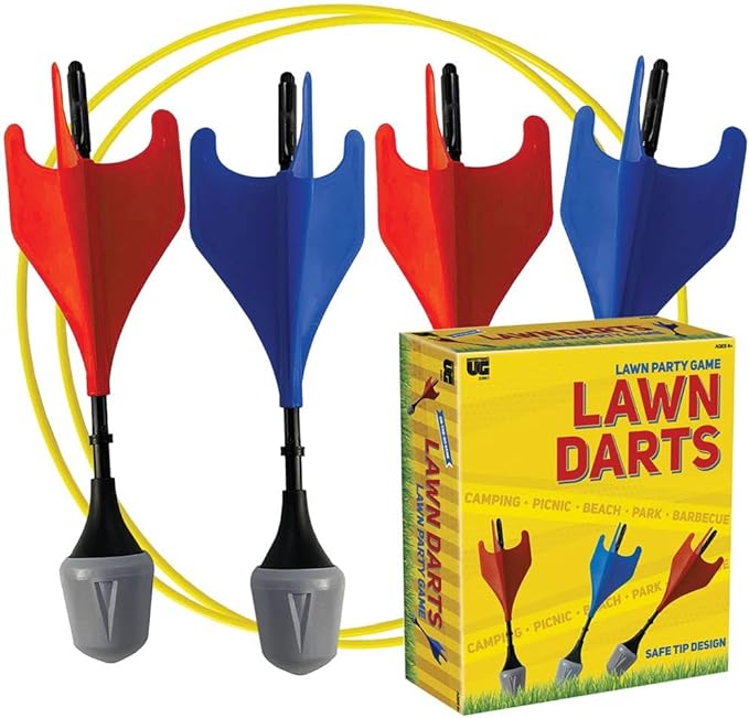 University Games, Lawn Darts Game, Classic Toss Game & Backyard Party Toy for Families, Indoor & Outdoor Use