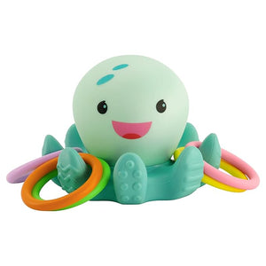 Infantino Light Up Ring Catcher - Illuminating Octopus with Five Tossing Rings for Fine & Gross Motor Skills in Babies & Toddlers, 6M+