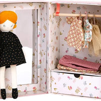 Mademoiselle Blanche's Little Wardrobe Suitcase and Doll