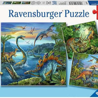 Ravensburger Dinosaur Fascination 3 x 49 Piece Jigsaw Puzzle Set - 09317 - Every Piece is Unique, Pieces Fit Together Perfectly