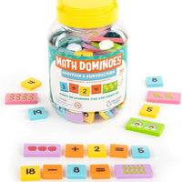 Educational Insights Math Dominoes Addition & Subtraction - Includes 60 Symbol & 40 Picture Dominoes, Gift for Ages 3+