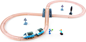 Hape E3729 Figure 8 Safety Train Railway Set, 14.76" L x 3.15" W x 9.45" H, Multicolo