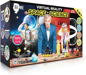 Bill Nye's VR Science Kit and VR Space Lab - Virtual Reality Kids Science Kit, Book and Interactive STEM Learning Activity Set (2 in 1 Combo Pack) - for Ages 8 and Up [Packing May Vary]