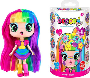 Decora Girlz 5" Collectible Dolls, 8 Surprises to UNbox, Fun Fashions & Stickers, 9 to Collect