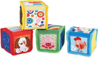 Discovery Soft Blocks for Infants and Toddlers Ages 3-18 Months; Textures, Shapes and Sounds to Engage The Senses
