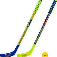 NERF Proshot Kids Hockey Sticks+Ball Set