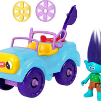 Imaginext Dreamworks Trolls Branch Figure And Buggy Toy Car With Projectile Launcher, 4 Pieces