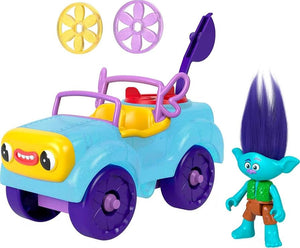 Imaginext Dreamworks Trolls Branch Figure And Buggy Toy Car With Projectile Launcher, 4 Pieces