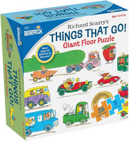 Richard Scarry Things That Go Seek and Find Giant Floor Puzzle, Learn by Finding Hidden Items from Four Classic Scenes from Richard Scarry’s bestselling Busytown Books, for Ages 3+
