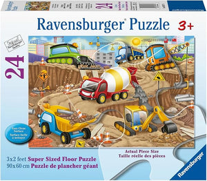 Ravensburger Construction Fun 24 Piece Floor Jigsaw Puzzle for Kids - 03077 - Every Piece is Unique, Pieces Fit Together Perfectly