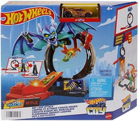 Hot Wheels City Toy Car Track Set, Bat Loop Attack
