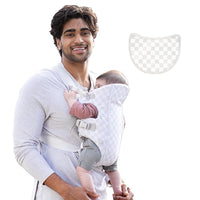 Infantino Swift Classic Carrier - 2 Ways to Carry with Wonder Cover Bib, Adjustable and Easy-to-Use, Gray and White Checkered