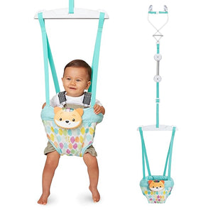 Infantino 2-in-1 Music & Lights Doorway Jumper - Engaging Activity Jumper with Motion-Activated Sounds for Babies, Fox