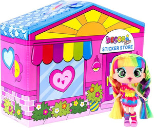 Sticker Store Decora Girlz Playset with 5" Doll