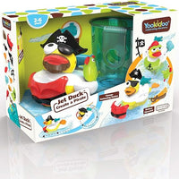 Yookidoo Jet Duck Pirate Bath Toy with Powered Water Cannon Shooter - Sensory Development & Bath Time Fun for Kids - Ages 2+