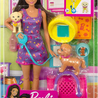 Barbie Adopt Puppies Doll with Purple Dress