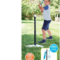 EZ-Adjust T-Ball Set - Height-Adjustable T-Ball Set for Kids - Soft Foam Bat and 3 Tee Balls Included