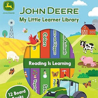 My Little Learner Library John Deere Kids 12-Book Set Board Book - Learning First Words, Numbers, Farm Animals and More