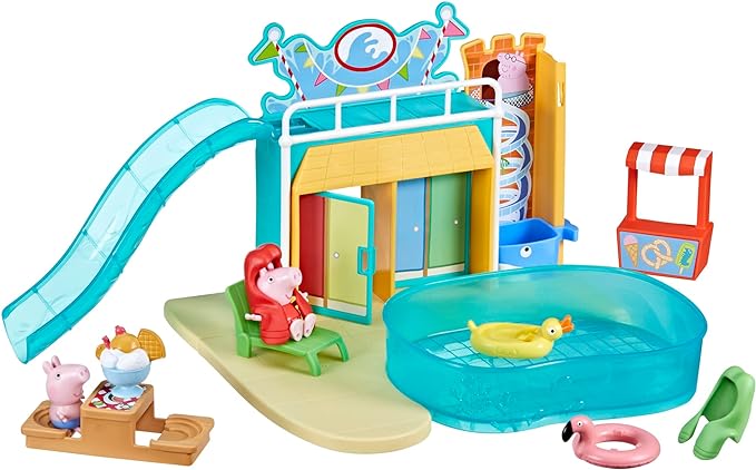 Peppa Pig Toys Peppa s Waterpark Playset Peppa Pig Playset with 2 Pep The Brain Train TT