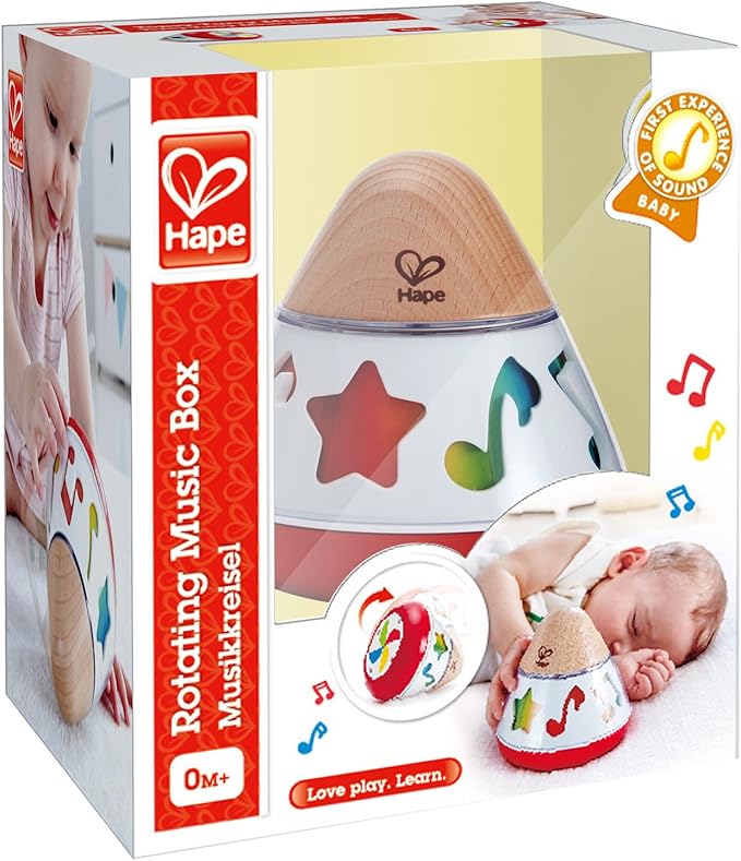 Rotating Baby Music Box, Spin & Play The Music, Battery Not Needed, 40 x 40 Cm, Multicolor