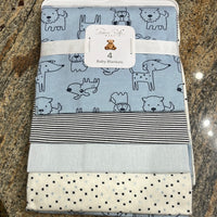 4 Pack Blankets - Puppy