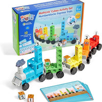 Learning Resources MathLink Train Express Set, Cartoon Toys, Math and Number Games, Numberblock Cubes, 10 Math Activities, Ages 3, HM96094-UK, Multi