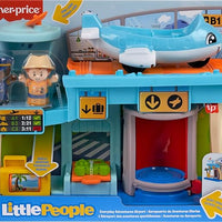 Fisher-Price Little People Toddler Toy Everyday Adventures Airport Playset with Airplane for Preschool Pretend Play Ages 1+ Years