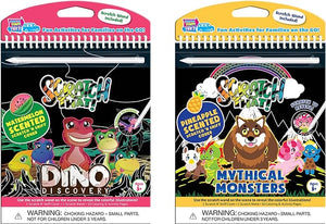 Scratch That (Mythical Monster & Dino Discovery) - Scented Scratch Reveal Activity Books - Art Set for Kids