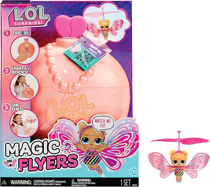 Roll over image to zoom in L.O.L. Surprise! Magic Flyers: Flutter Star- Hand Guided Flying Doll, Collectible Doll, Touch Bottle Unboxing, Great Gift for Girls Age 6+, Multicolor