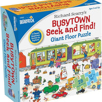 Richard Scarry Busytown Seek and Find Giant Floor Puzzle, Learn by Finding Hidden Items from Four Classic Scenes from Richard Scarry’s bestselling Busytown Books, for Ages 3+