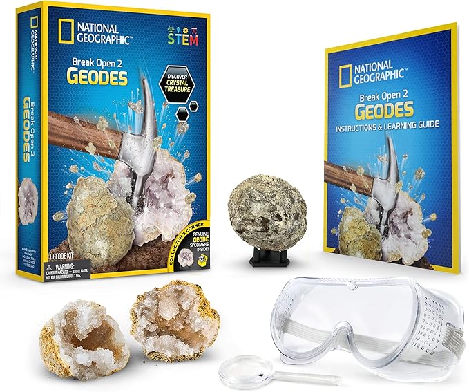 National Geographic Break Open 2 Real Geodes Science Kit