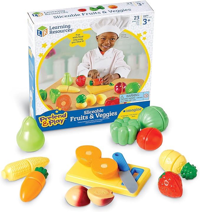 Pretend & Play Sliceable Fruits & Veggies,Multi-color