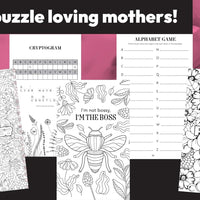 Bad*ss Mother Puzzler Mixed Puzzles Book for Women: For Classy Sassy Smart*ssy People - More than 200 Puzzles and Coloring Pages for Adults (Part of the Brain Busters Puzzle Collection)