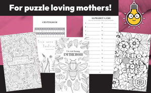 Bad*ss Mother Puzzler Mixed Puzzles Book for Women: For Classy Sassy Smart*ssy People - More than 200 Puzzles and Coloring Pages for Adults (Part of the Brain Busters Puzzle Collection)