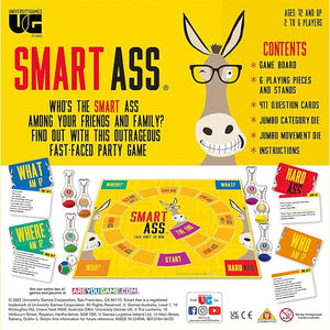 Smart Ass Trivia The Ultimate Who, What, Where Party Game , for Families and Adults Ages 12 and Up and 2 to 6 Players