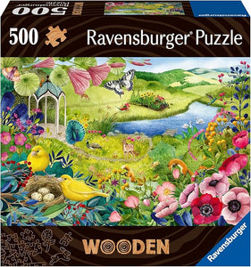 Nature Garden500-Piece Vibrant Wooden Jigsaw Puzzle | Stress-Reducing Fun | Eco-Friendly Materials | Whimsical Pieces