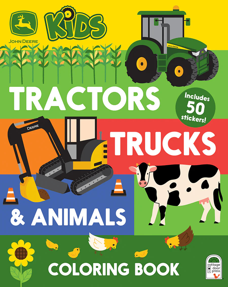 John Deere Kids Tractors, Trucks & Animals Coloring Book