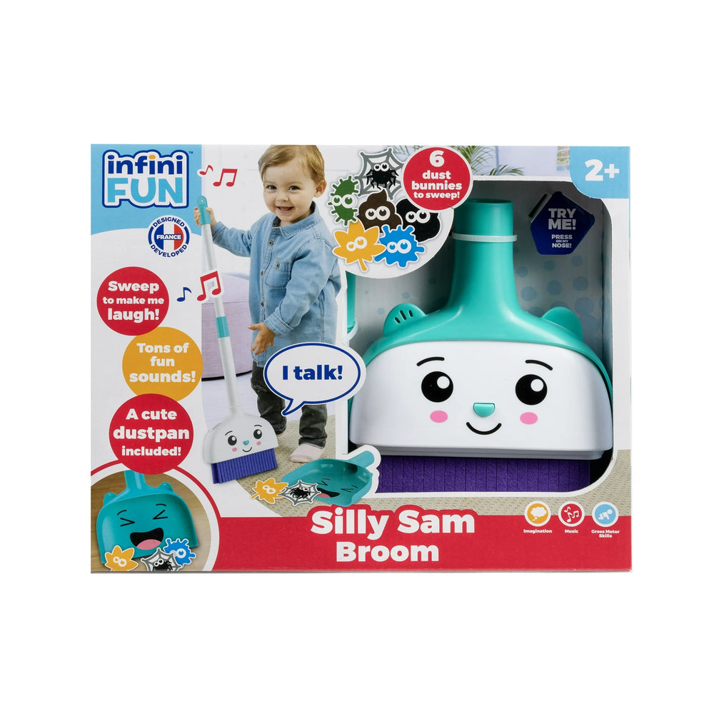 Infini Fun Silly Sam Talking Broom Housekeeping Toys, 24 Months and Up