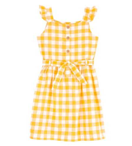 Kid Gingham Belt Dress