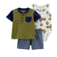 Baby 3-Piece Tiger Short Set